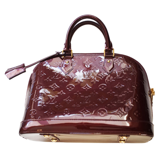 Louis Vuitton Almba BB - Monogram Vernis in Amarante