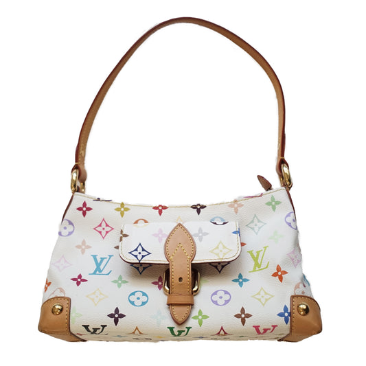 Louis Vuitton Vintage Eliza Shoulder Bag- Monogram Multicolore in white