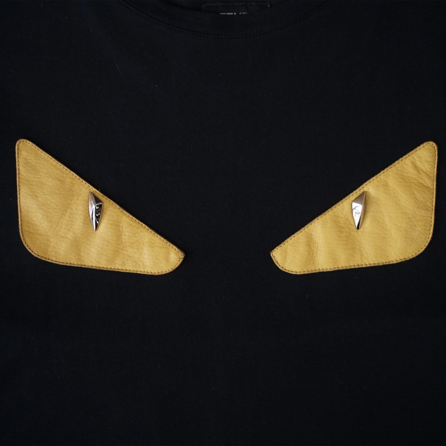 Fendi Black and Yellow Bag Bugs T-Shirt