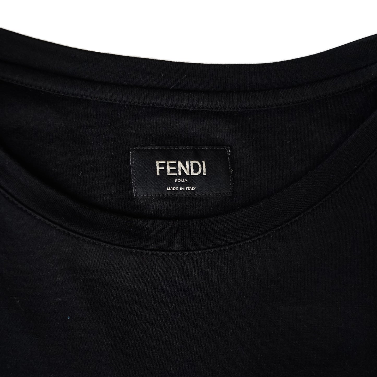 Fendi Black and Yellow Bag Bugs T-Shirt